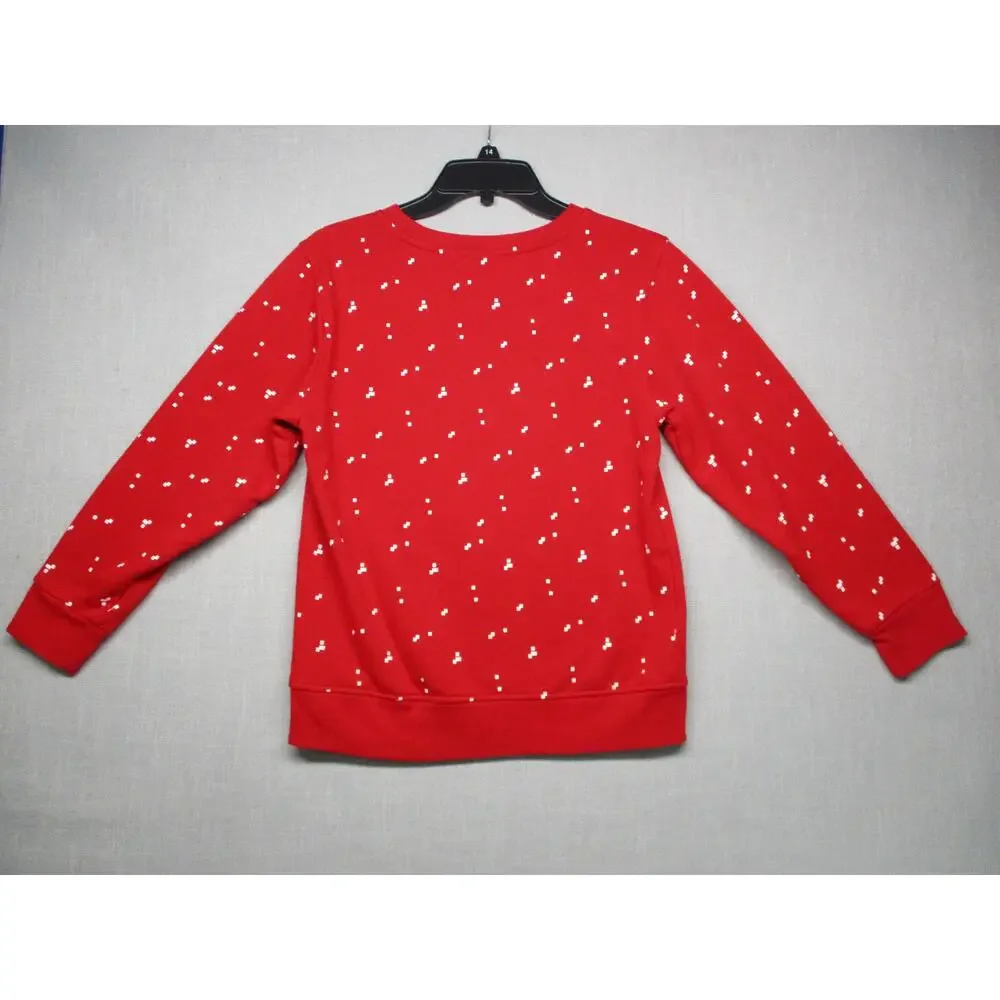 Minecraft Red Holiday Gamer Graphic Crewneck Sweatshirt Creeper Boys‎ Size XL